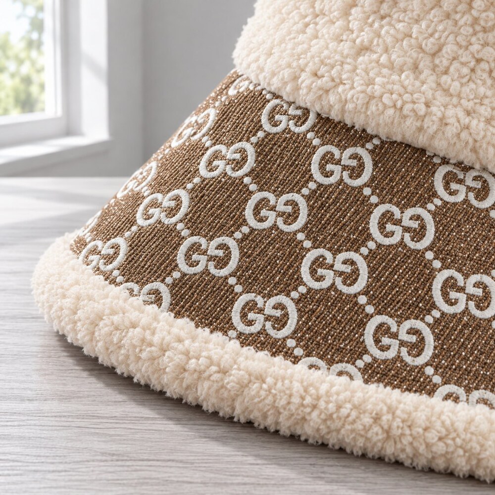 Gucci Ivory Plush GG Bucket Hat - Picture 6 of 6